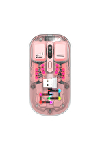 Everest SM-BT89 OPAL Şarj Edilebilir Sessiz Pembe Transparan RGB 2in1 2BT ve 2.4GHz Kablosuz Mouse