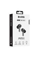 S-link AirLite X-4 Siyah 4 Mikrofonlu ENC + ANC Bluetooth V5.4 TWS Gerçek Kablosuz Kulaklık