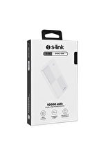 S-link IP-G12N 10000mAh Micro+Usb+ Type-C Giriş+Çıkış Beyaz. Taşınabilir Pil Şarj Cihazı Powerbank