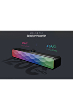 Mikado MD-SBT31 Siyah 5W*2 1200mAh BT,RGB,TF Card,Type-C ,USB Soundbar Speaker