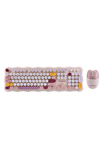Everest KM-6287 Cookie Fildişi Kablosuz 2.4 + BT Q Klavye + Mouse Set