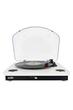 UMİE Bemol Beyaz Piano Kablama 10W BT İN, BT OUT, RCA, USB Özellikli Nostaljik Pikap