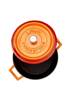 Lava Döküm Yuvarlak Tencere 24 cm Turuncu