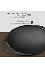 Lava Döküm Sac Kavurma Tavası Metal Kulplu 28 cm