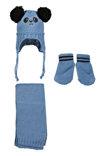 Kitti Erkek Çocuk Atkı Bere Set P-K22150-06