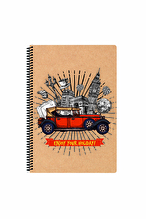 Art Style Defter A4 80 Yaprak Kareli PP Kapak Spiralli