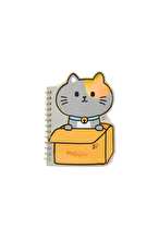 Lilamor Spiralli Kedi Defter 10,5x14,5 60 Sayfa