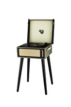 Ktools Pikap Bluetooth Hoparlör Long Play Retro K216 Siyah