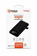 KTools Boost Trio Dahili Kablolu 20.000 mAh Powerbank
