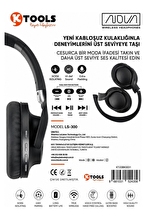 KTools Nova Kulak Üstü Bluetooth Kulaklık Siyah