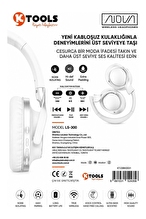 KTools Nova Kulak Üstü Bluetooth Kulaklık Beyaz