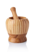 Tohana Bambu Havan 9,5x9x7 cm Tokmak Uzunluğu:13 cm