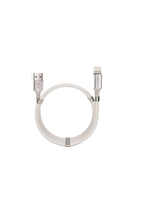 PoloSmart Psm66 Lightning Sarj Kablosu Sarma Mıknatıslı 1 Mt Beyaz