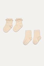 Kitikate Bebek Organik Basic Fistolu 2'li Çorap S52381