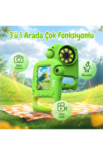 Bix Kids W1 3'ü 1 Arada Dijital Mikroskop Çocuk Kamera Mavi