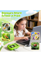 Bix Kids W1 3'ü 1 Arada Dijital Mikroskop Çocuk Kamera Mavi