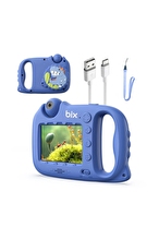 Bix Kids W1 3'ü 1 Arada Dijital Mikroskop Çocuk Kamera Mavi