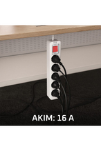 Inca IPW-44GB 5 port Akım Korumalı Led Tuşlu Priz 1.5M - Beyaz