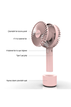 Inca IMF-12B Şarj Edilebilir 4 Speed Portable FAN White