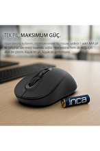Inca Wireless Silent Bluetooth Mouse Siyah IWM-288T