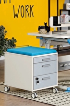 Creo Mobili Vega Delux Çalışma Masası Mavi Vgdea-2