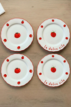 Rakle x Bengi Kurtcebe Pomodoro Stoneware 4'lü Servis Tabağı Seti 28 cm