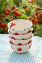 Rakle x Bengi Kurtcebe Pomodoro Stoneware 4'lü Çorba Kasesi 15 cm