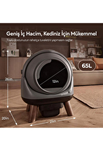 Els Pet Otomatik Koku Kontrollü Akıllı Kedi Tuvaleti 4073