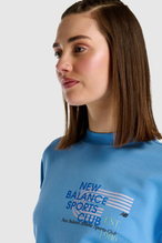 New Balance Kadın Sweatshirt WNC1502-BLU