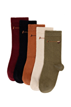U.S.Polo Assn. Erkek Çocuk 5'li Çorap SPACE-5SK24.KRMZ