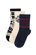 U.S. Polo Assn. Erkek Çocuk 3'lü Çorap KERPE-SK25.VR256