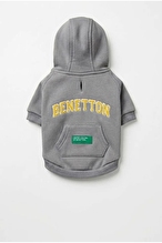 United Colors of Benetton Kapüşonlu Sweatshirt Gri S
