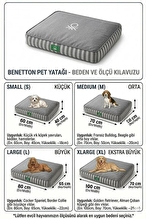 United Colors Of Benetton Kedi & Köpek Yatağı Yeşil Çizgili 100x70 cm