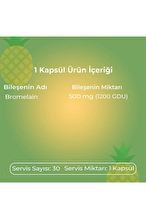 VOOP Bromelain İçeren Kapsül Takviye Edici Gıda