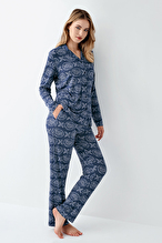 Arnetta Kadın Gömlek Pijama Takımı AR3402-S.K.MVI