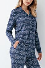 Arnetta Kadın Gömlek Pijama Takımı AR3402-S.K.MVI