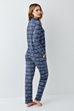 Arnetta Kadın Gömlek Pijama Takımı AR3402-S.K.MVI