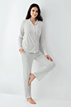 Pierre Cardin Kadın Gömlek Pijama Takımı PC9051-S.NL