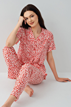 Arnetta Kadın Pijama Takımı AR3583-S.KRMZ