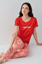 Arnetta Kadın Pijama Takımı AR3611-S.KRMZ
