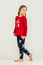 Roly Poly Kız Çocuk Pijama Takımı RP3930-3.KRMZ