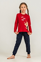 Roly Poly Kız Çocuk Pijama Takımı RP3934-3.KRMZ