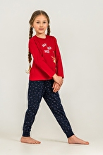 Roly Poly Kız Çocuk Pijama Takımı RP3934-G.KRMZ