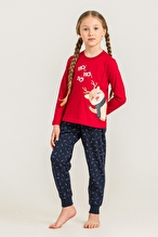 Roly Poly Kız Çocuk Pijama Takımı RP3934-G.KRMZ