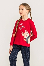 Roly Poly Kız Çocuk Pijama Takımı RP3934-G.KRMZ