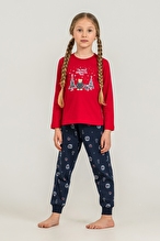 Roly Poly Kız Çocuk Pijama Takımı RP3936-G.KRMZ