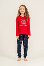 Roly Poly Kız Çocuk Pijama Takımı RP3938-3.KRMZ
