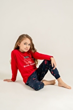 Roly Poly Kız Çocuk Pijama Takımı RP3938-3.KRMZ