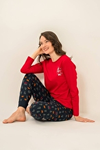 Roly Poly Kadın Pijama Takımı RP3932-S.KRMZ