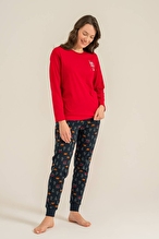 Roly Poly Kadın Pijama Takımı RP3932-S.KRMZ